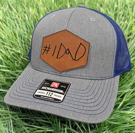Richardson 112 Trucker Hat - #1 Dad or Mom (In Your Child's Handwriting) - Woelfel Custom Designs