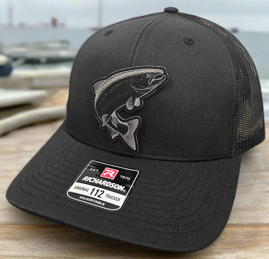 Richardson 112 Steelhead Salmon Fishing Trucker Hat - Woelfel Custom Designs