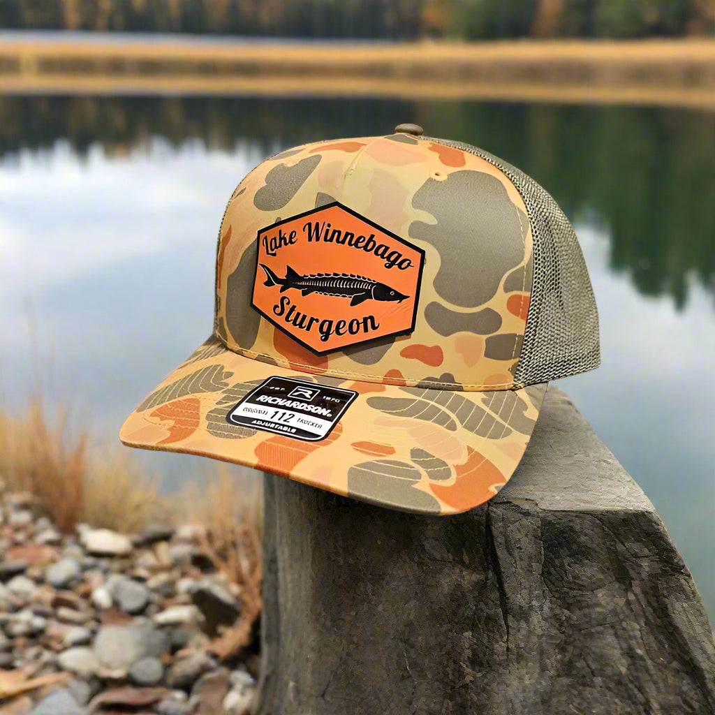 Richardson 112 Lake Winnebago Sturgeon Trucker Hat - Woelfel Custom Designs