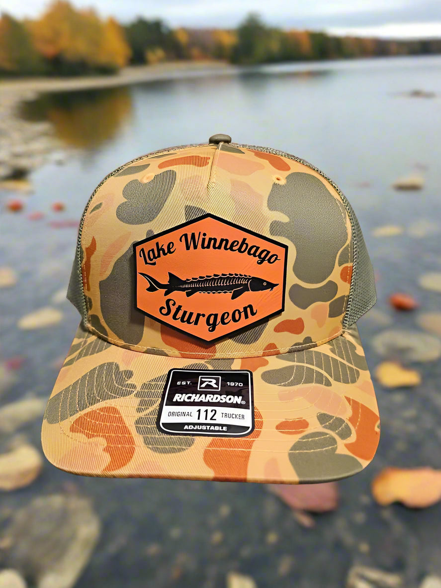 Richardson 112 Lake Winnebago Sturgeon Trucker Hat - Woelfel Custom Designs
