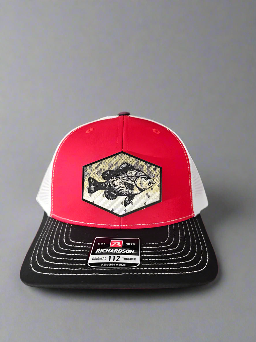 Richardson 112 Crappie Scales Fishing Trucker Hat - Woelfel Custom Designs