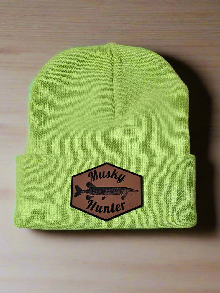 Musky Fishing Beanie Patch Hat - Woelfel Custom Designs