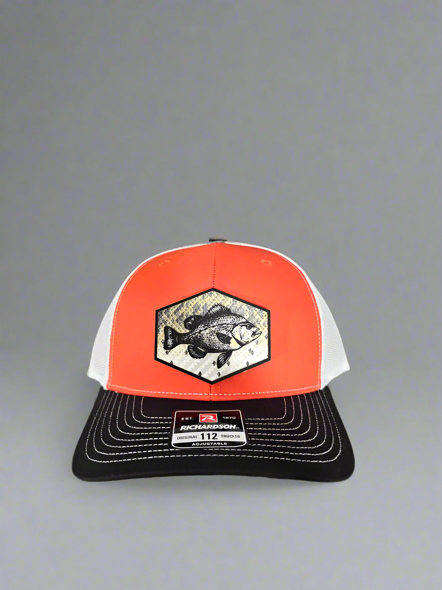 Richardson 112 Crappie Scales Fishing Trucker Hat - Woelfel Custom Designs