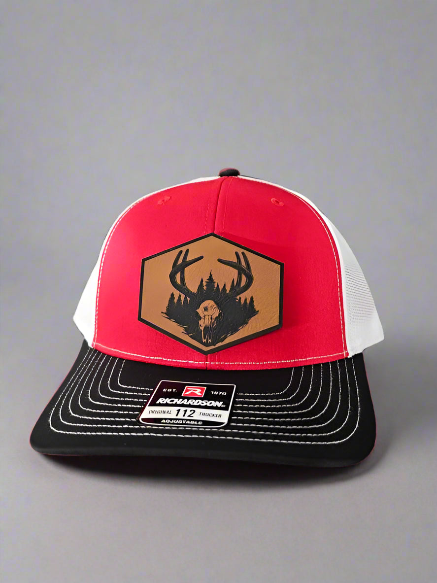 Richardson 112 Euro Mount Buck Deer/Trees Patch Hat - Woelfel Custom Designs
