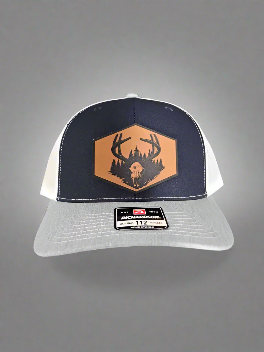 Richardson 112 Euro Mount Buck Deer/Trees Patch Hat - Woelfel Custom Designs