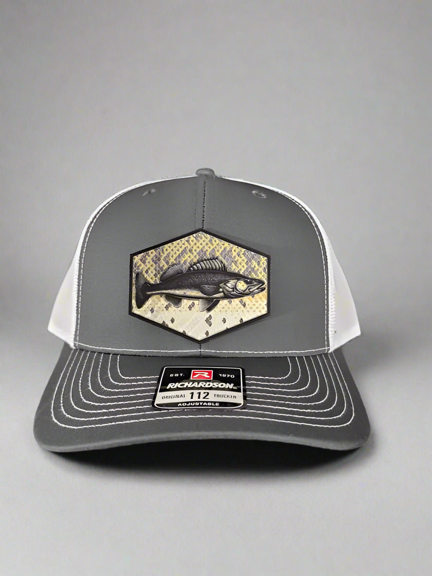Richardson 112 Walleye Scales Fishing Trucker Hat - Woelfel Custom Designs