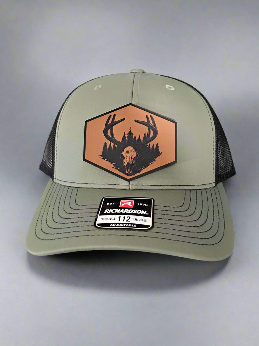 Richardson 112 Euro Mount Buck Deer/Trees Patch Hat - Woelfel Custom Designs
