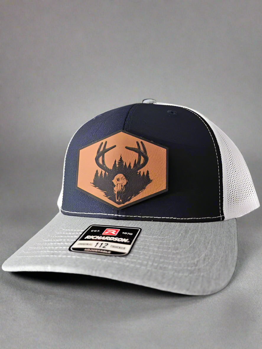 Richardson 112 Euro Mount Buck Deer/Trees Patch Hat - Woelfel Custom Designs