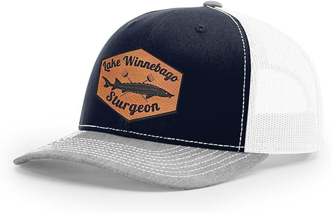 Richardson 112 Lake Winnebago Sturgeon Spearing Trucker Hat - Woelfel Custom Designs