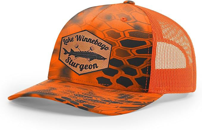 Richardson 112 Lake Winnebago Sturgeon Spearing Trucker Hat - Woelfel Custom Designs