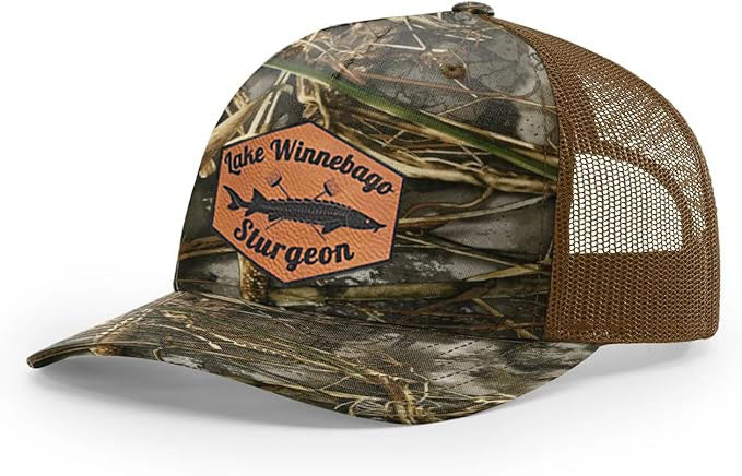 Richardson 112 Lake Winnebago Sturgeon Spearing Trucker Hat - Woelfel Custom Designs