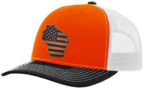 Richardson 112 Wisconsin American Flag Trucker Hat