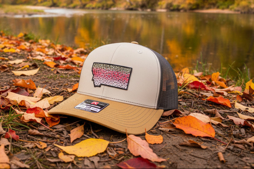 Richardson 112 Rainbow Trout Scales Montana Fishing Trucker Hat