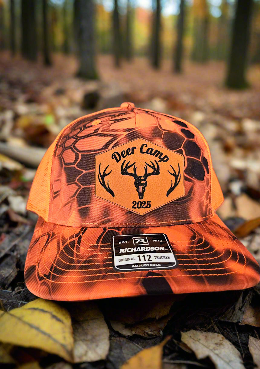 Richardson 112 2025 Deer Camp Hat - Premium Orange Patch