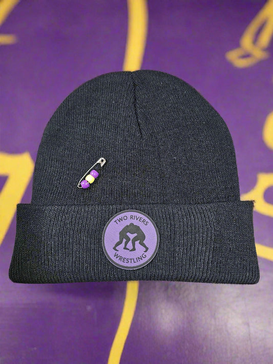 Black/Purple TR Wrestling Beanie