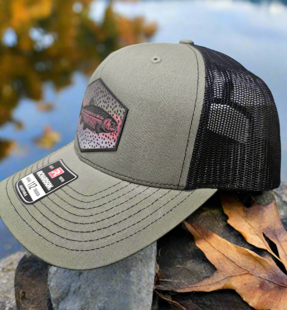 Richardson 112 Rainbow Trout Scales Fishing Trucker Hat