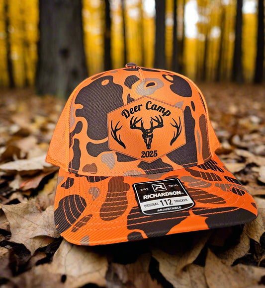 Richardson 112 2025 Deer Camp Hat - Premium Orange Patch