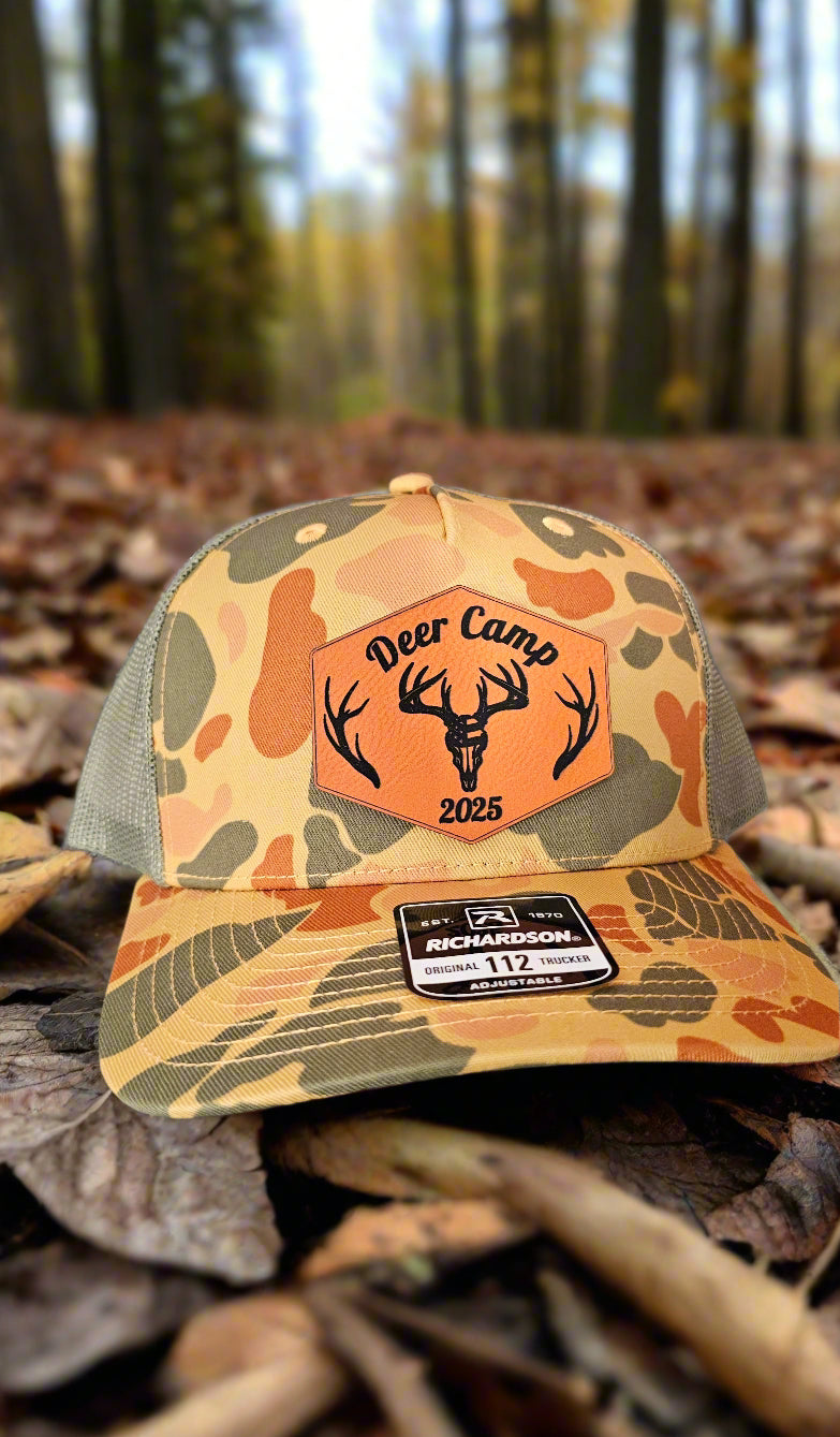 Richardson 112 2025 Deer Camp Hat - Premium Orange Patch